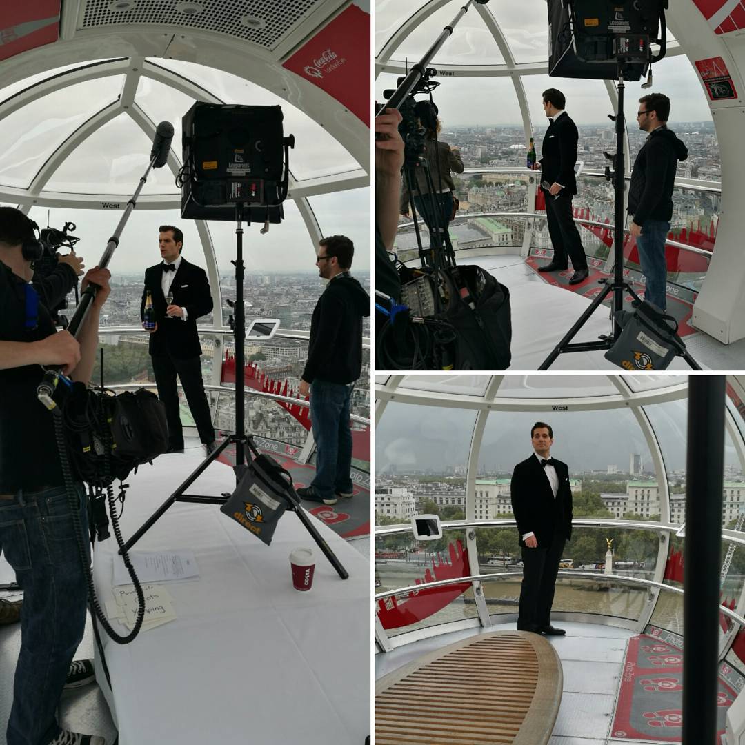 Henry Cavill On Set